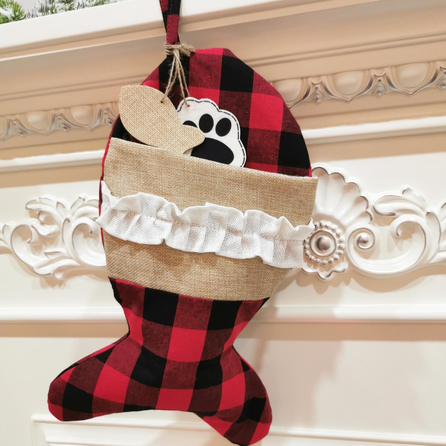 Sac cadeau chaussettes de Noël ornement de Noël