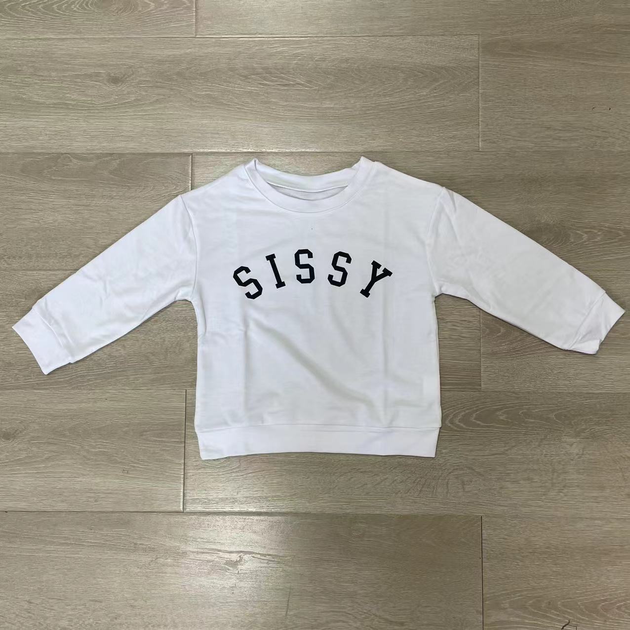 Pull-over décontracté avec lettres imprimées pour enfants, sweat-shirt pour enfants