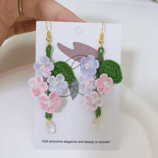 Alambre para aretes violeta con micro gancho