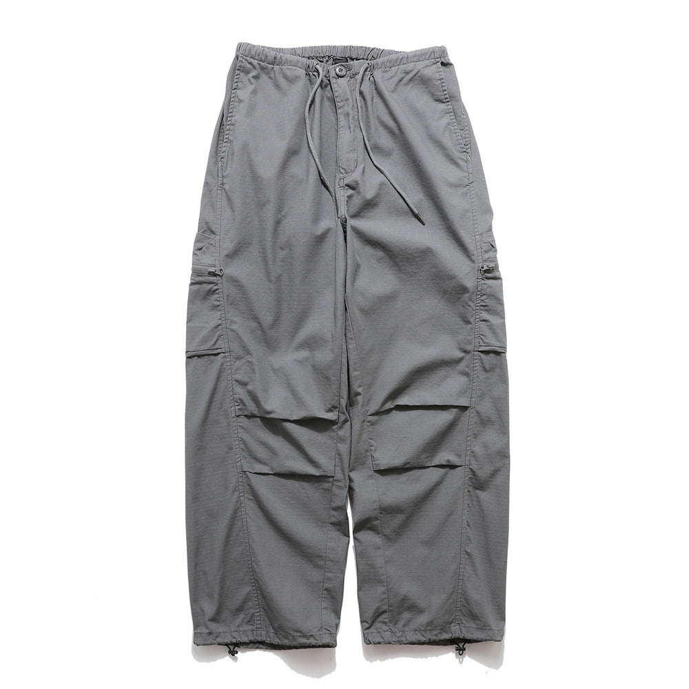 Japanese Style Workwear Pants Men's Sports Drawstring