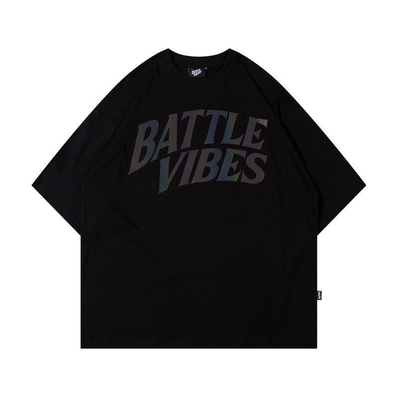 Fashion Letter Print Short-sleeve T-shirt Men