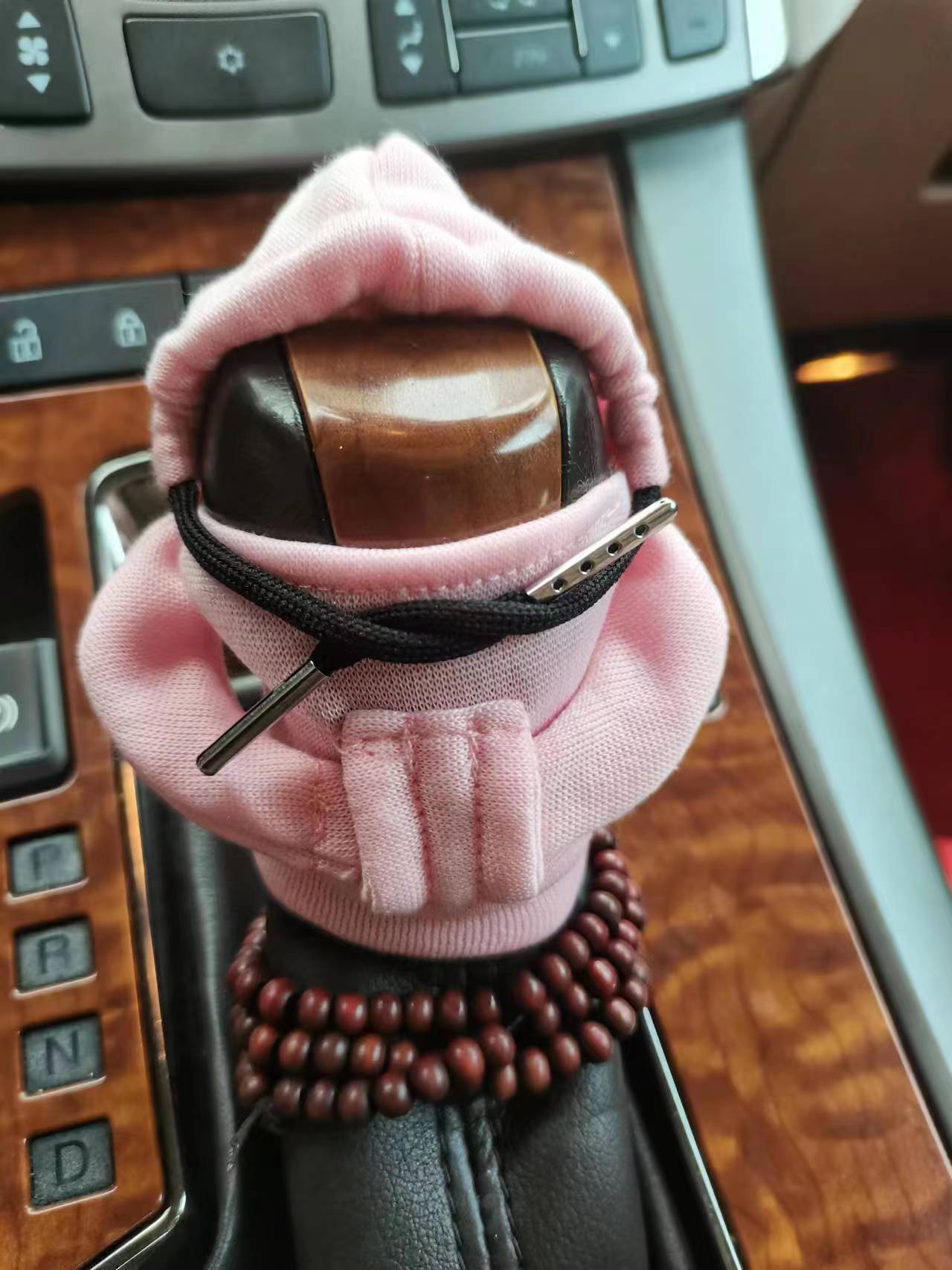 Terciopelo coche palanca de cambios manija de la manga perilla decorativa sudadera con capucha cubierta del freno de mano sudadera con capucha