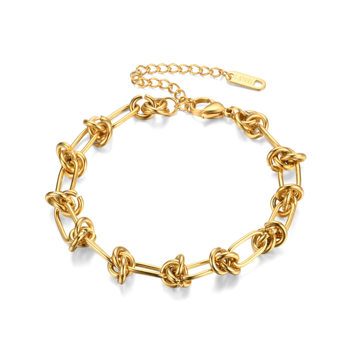 Nouveau bracelet à boucle tressée rectangulaire à la mode