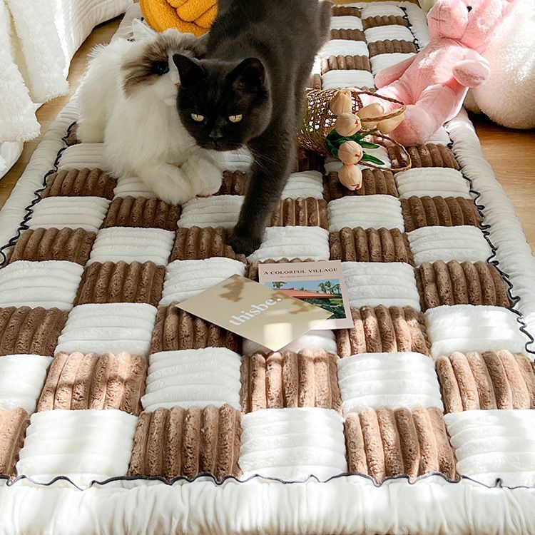 Tapis de chevet en peluche Tapis rectangulaire antidérapant