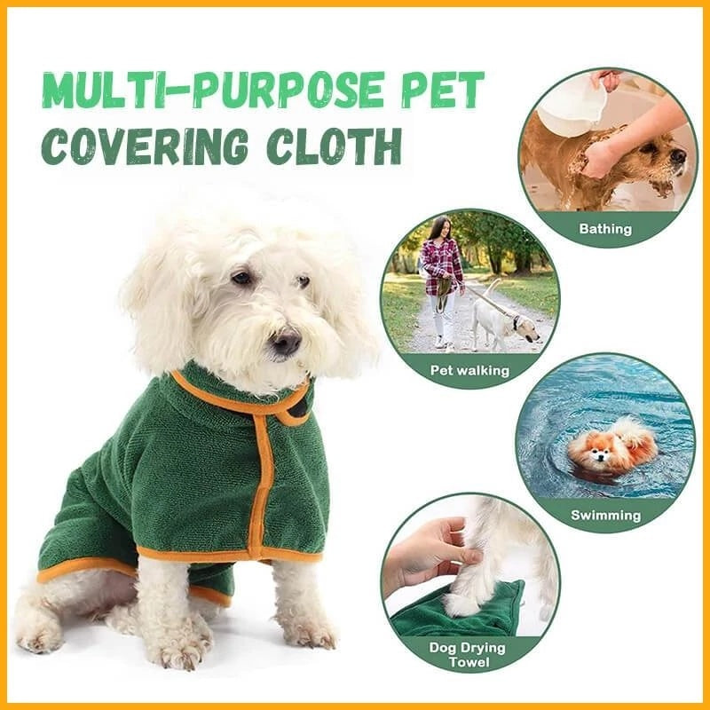 Albornoz para perros, abrigo de secado para mascotas, toalla de playa absorbente de microfibra para perros grandes, medianos y pequeños, gatos de secado rápido
