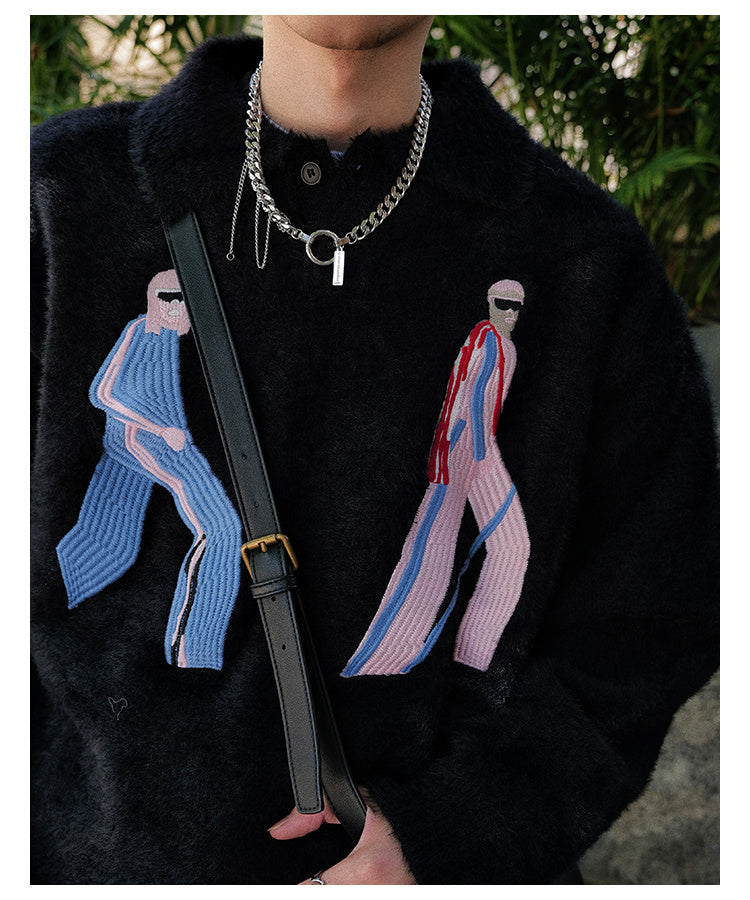 Collier avec anneau à pampilles et chaîne enroulée pour fête étudiante, tendance