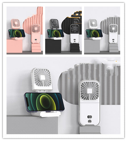 Ventilador pequeño portátil plegable con pantalla digital