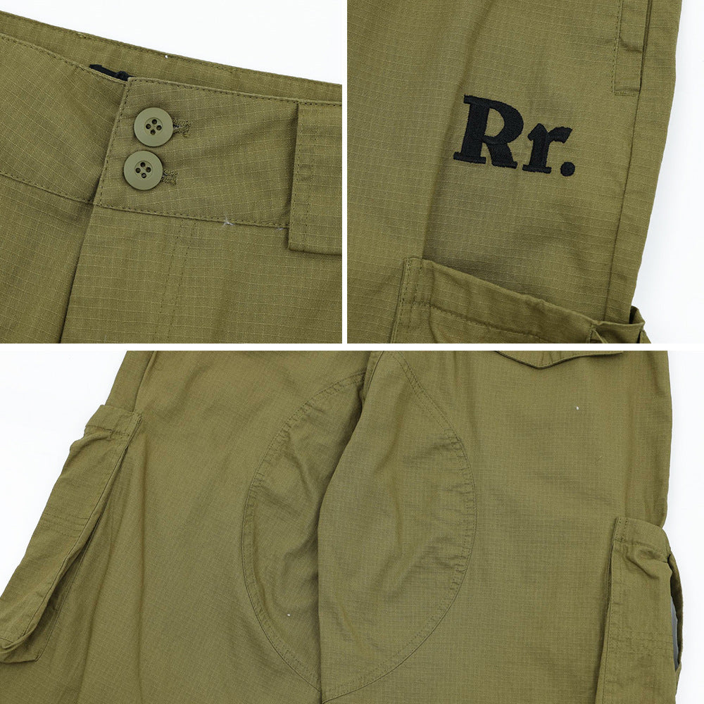 Fashion Ribbon Large Pocket Overalls