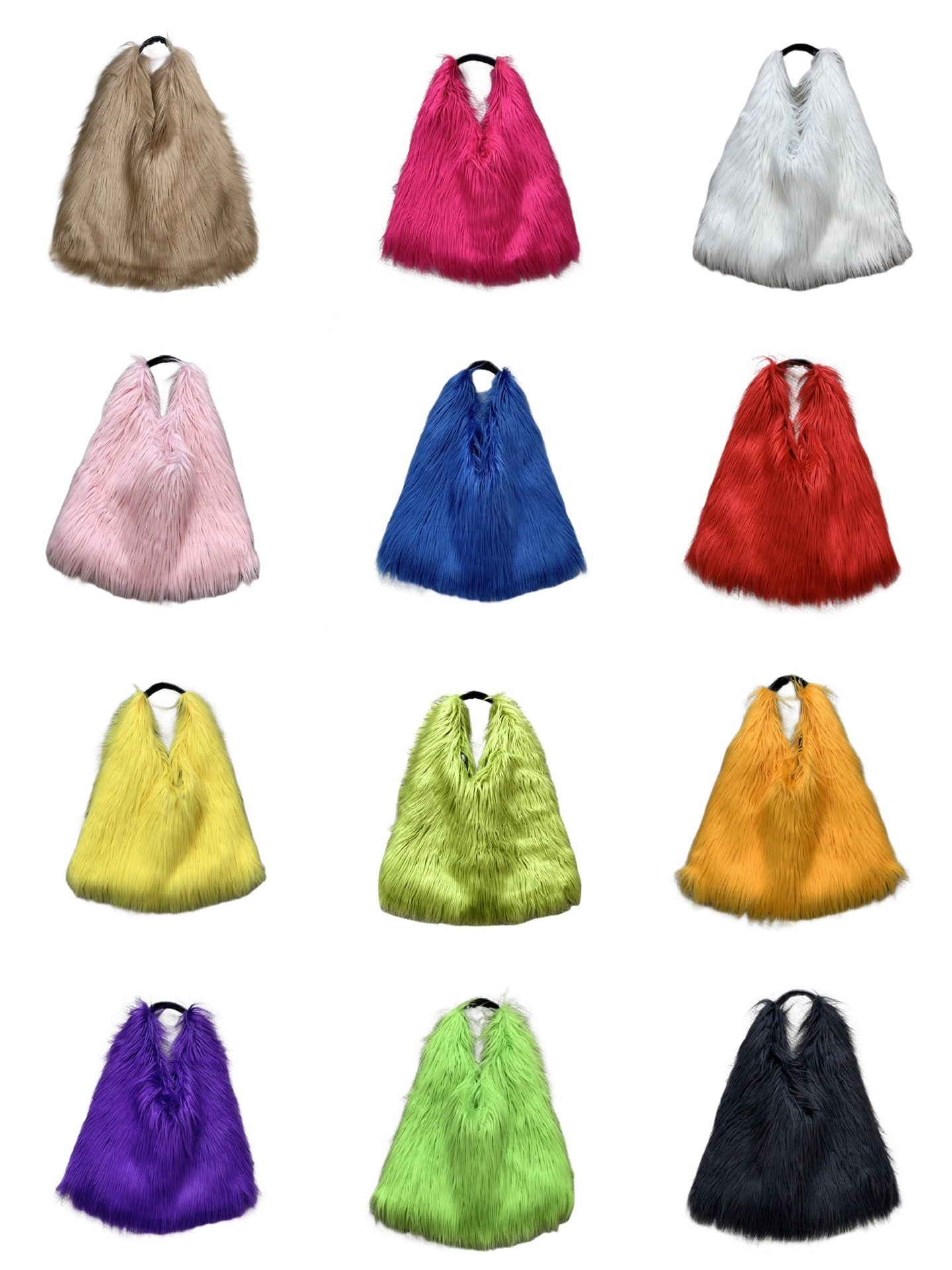Sac fourre-tout en peluche à une épaule en laine d'eau