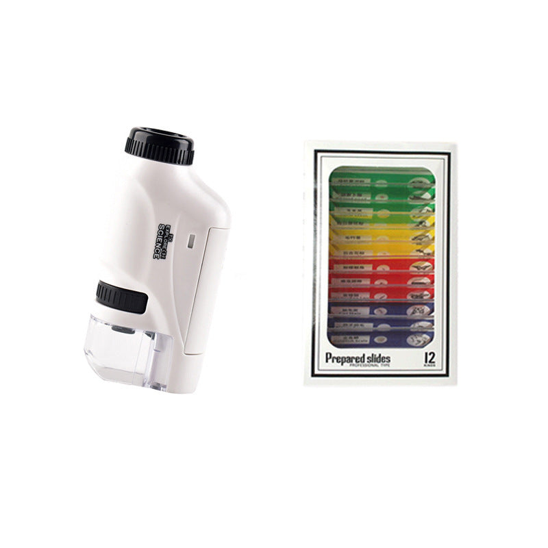 Microscopio óptico portátil de mano para niños, juguete, Mini criatura