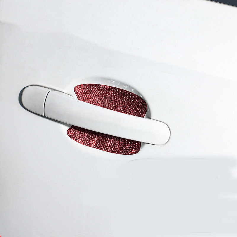 Pegatinas para manijas de puertas de automóviles con incrustaciones de diamantes