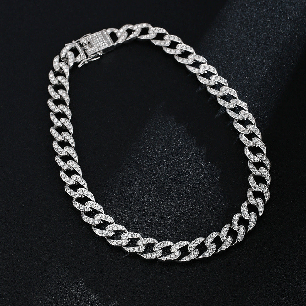 Full Diamond Inlaid Full Diamond Necklace Hipster