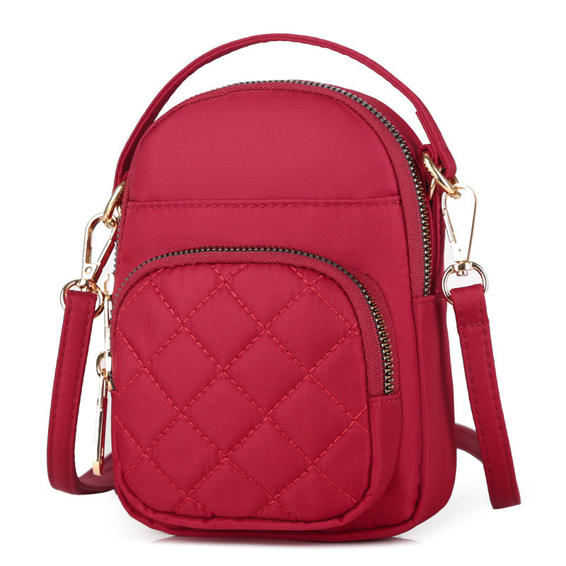 Sac à bandoulière à carreaux diamant, sac à dos léger en Nylon à la mode, sac en tissu