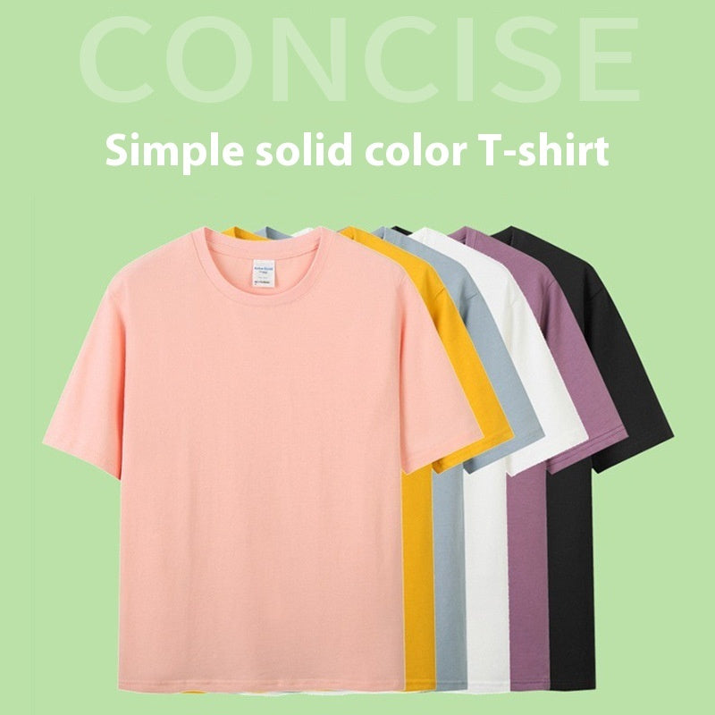 Double Yarn Combed Cotton 210g Blank Light Board T-shirt
