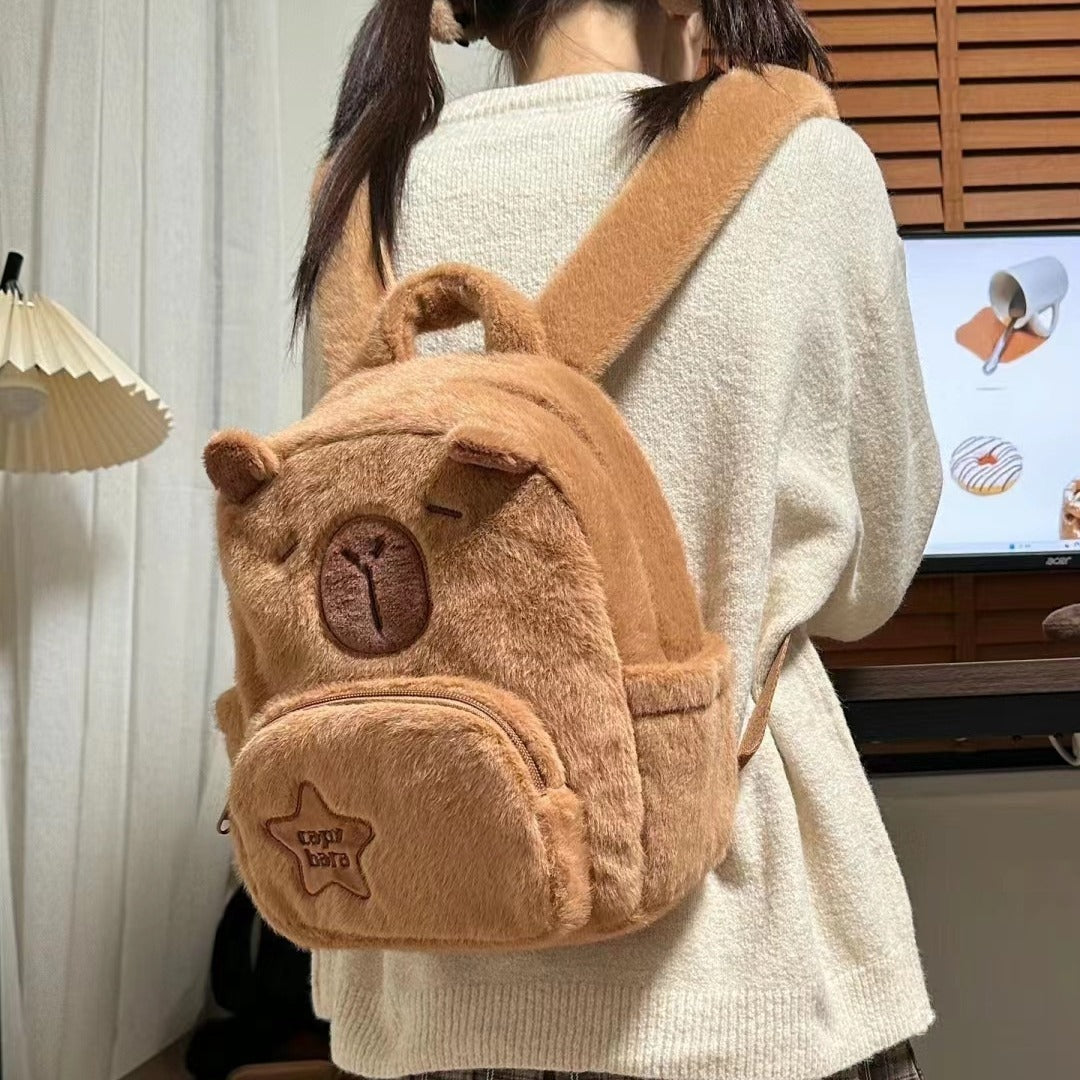 Capybara peluche grande capacité mignon petit sac à dos