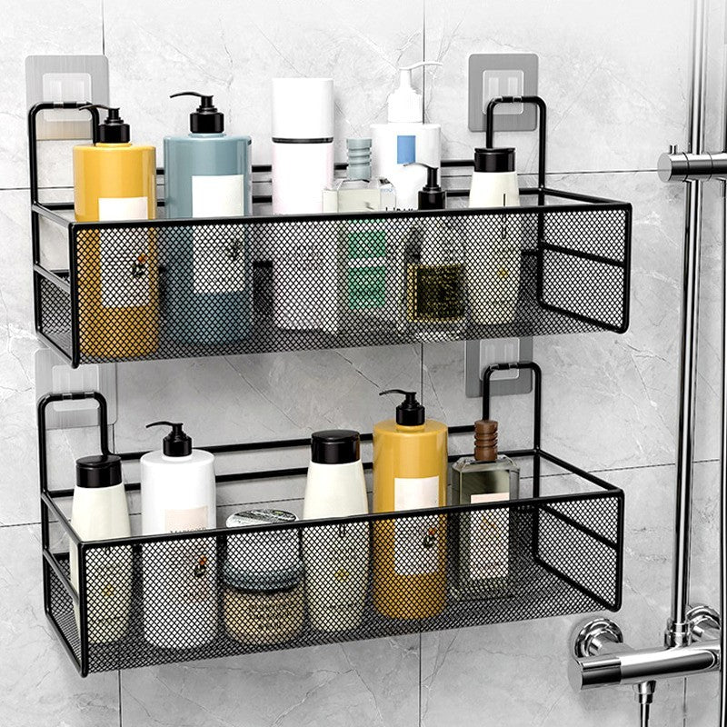 Étagère murale de salle de bain, sans perceuse, douche, organisateur de shampoing, accessoires de toilette
