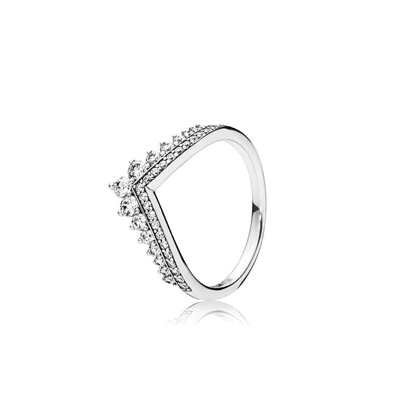 White Copper Plating Fashion Multilateral Ring