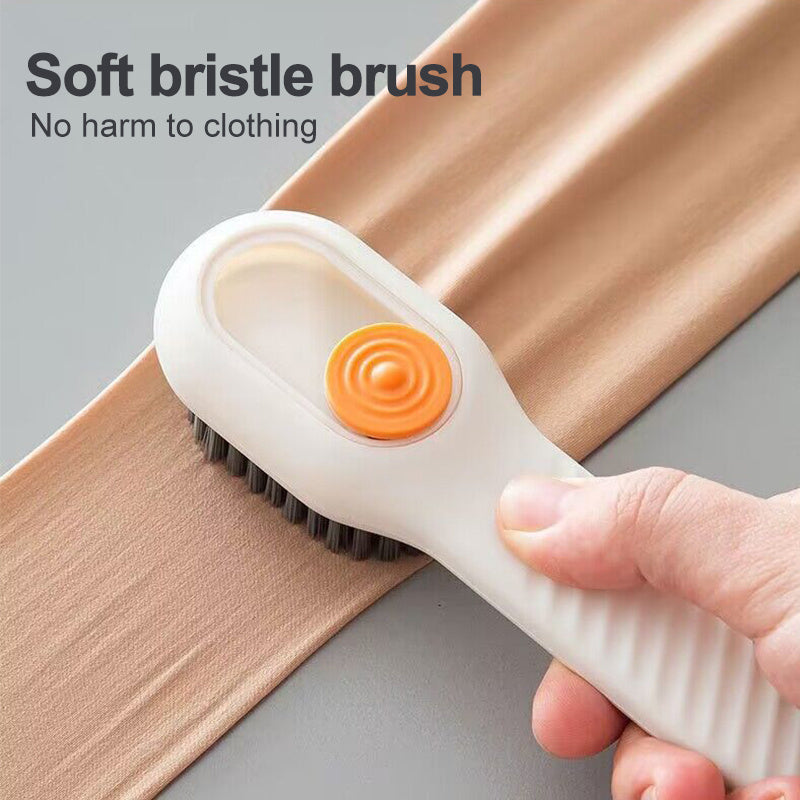 Brosse à chaussures de nettoyage en profondeur, à décharge automatique de liquide, à poils souples, pour le linge domestique, outil de nettoyage à usage quotidien