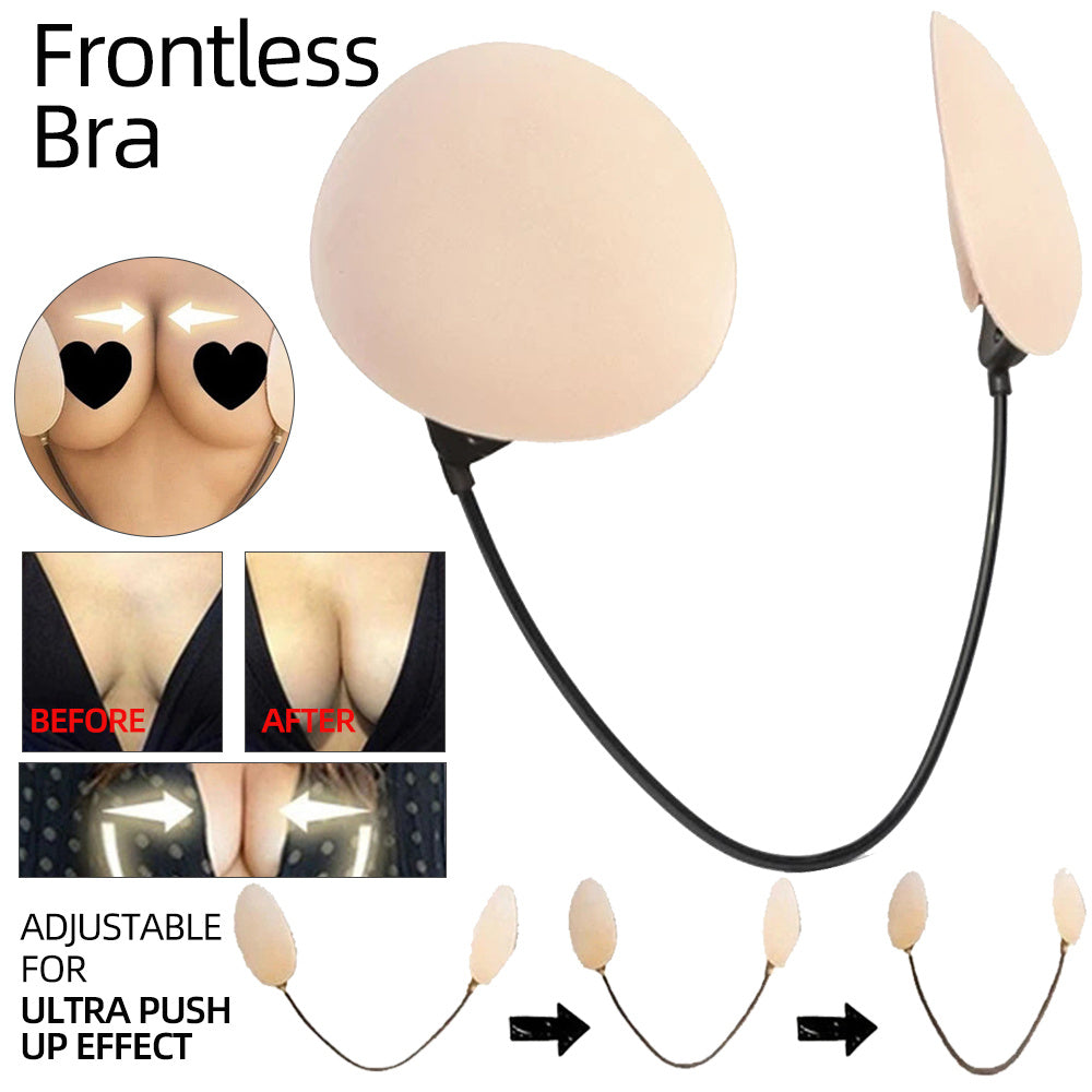 Kit de soutien-gorge plongeant profond, Patch de mamelon mince d'été, accessoires de sous-vêtements, soutien-gorge Push-up sans devant, dos nu, sans bretelles