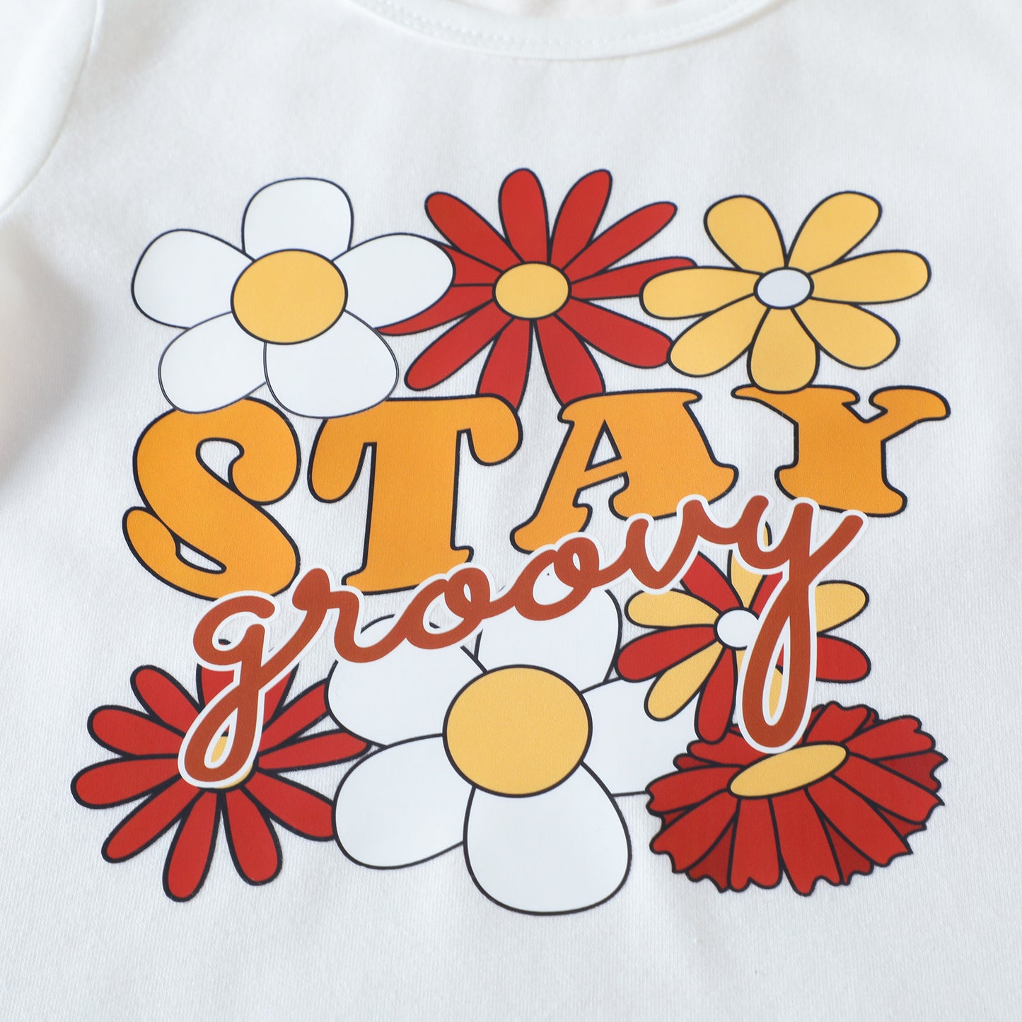 Vêtements pour filles Enfants Lettre Imprimer Manches courtes