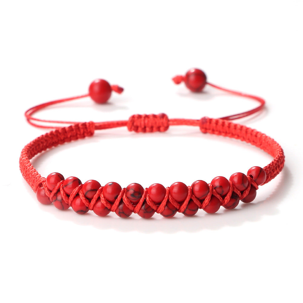 Bohemian Style Fashion Accessories Friendship Rope Bracelet Double Row Beads