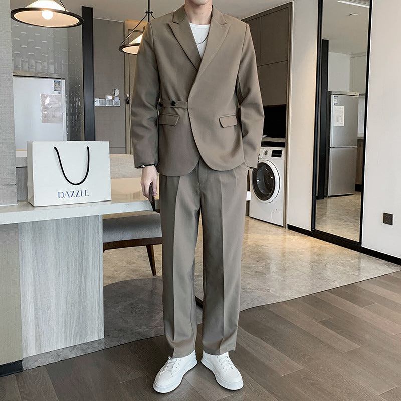 Suit Slim Fit Men's Suit Jacket Suit Pants Casual Fashion Trendy