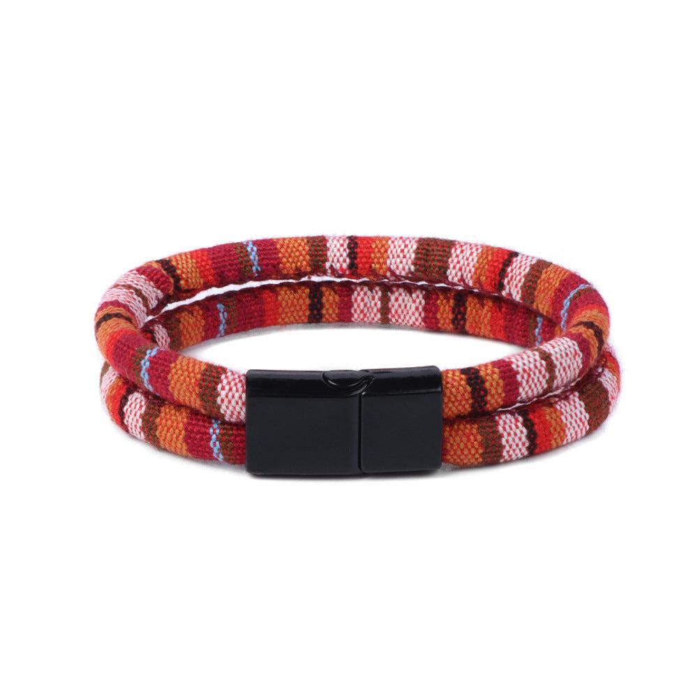 Amantes de la joyería de tela colorida y salvaje