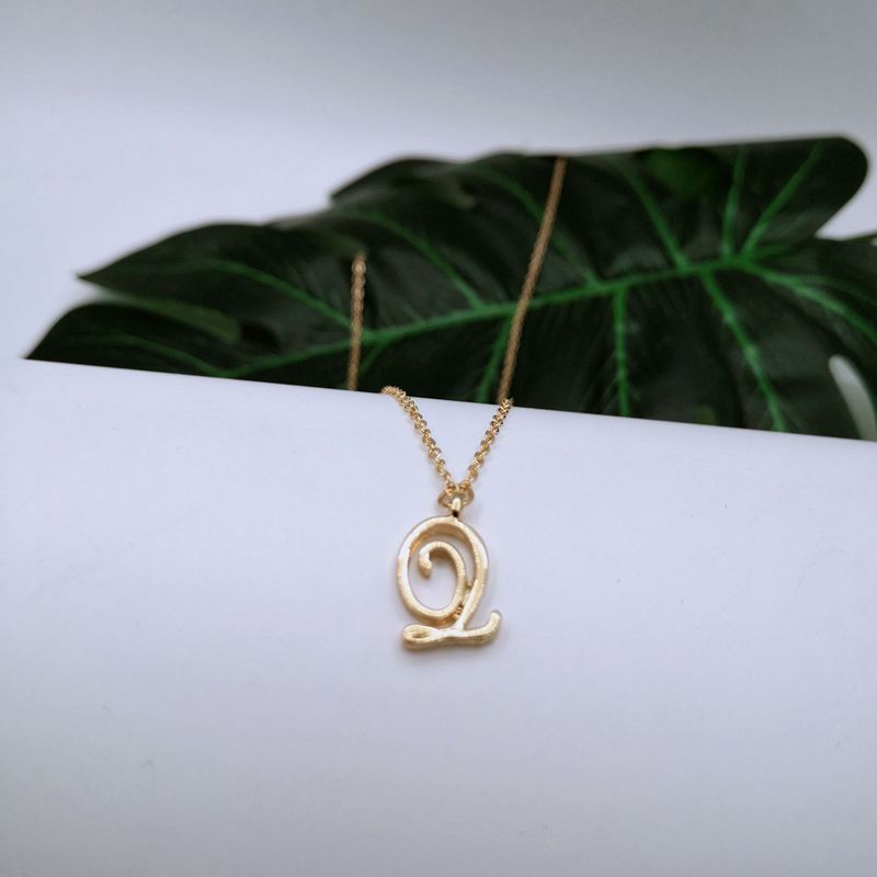Ornament 26 Letter Necklace Simple Fashion Character Capital English Pendant Special-interest Design Clavicle Chain