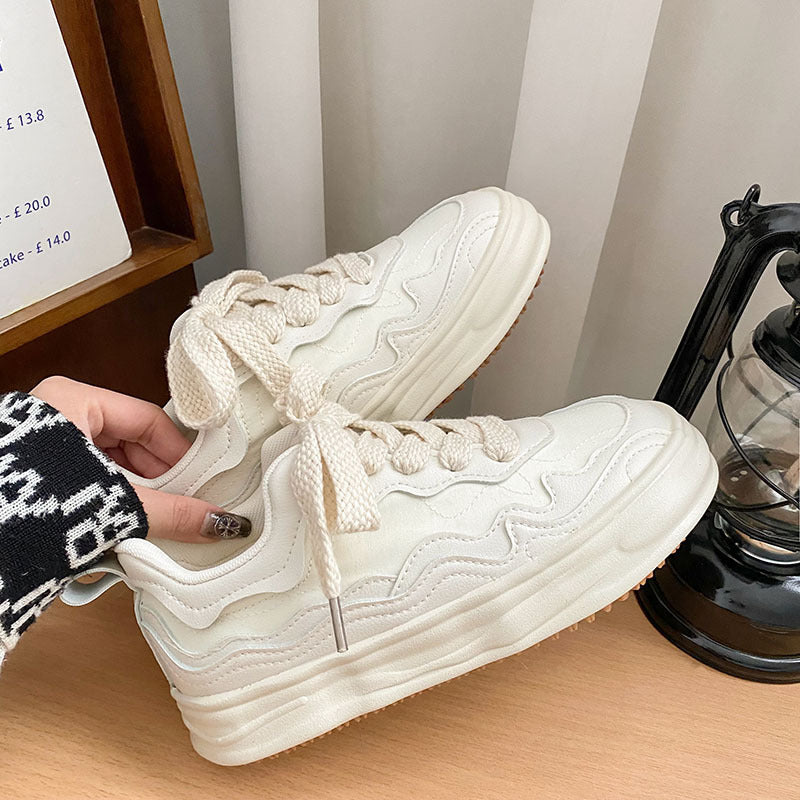 Baskets décontractées pour filles, chaussures à plateforme assorties