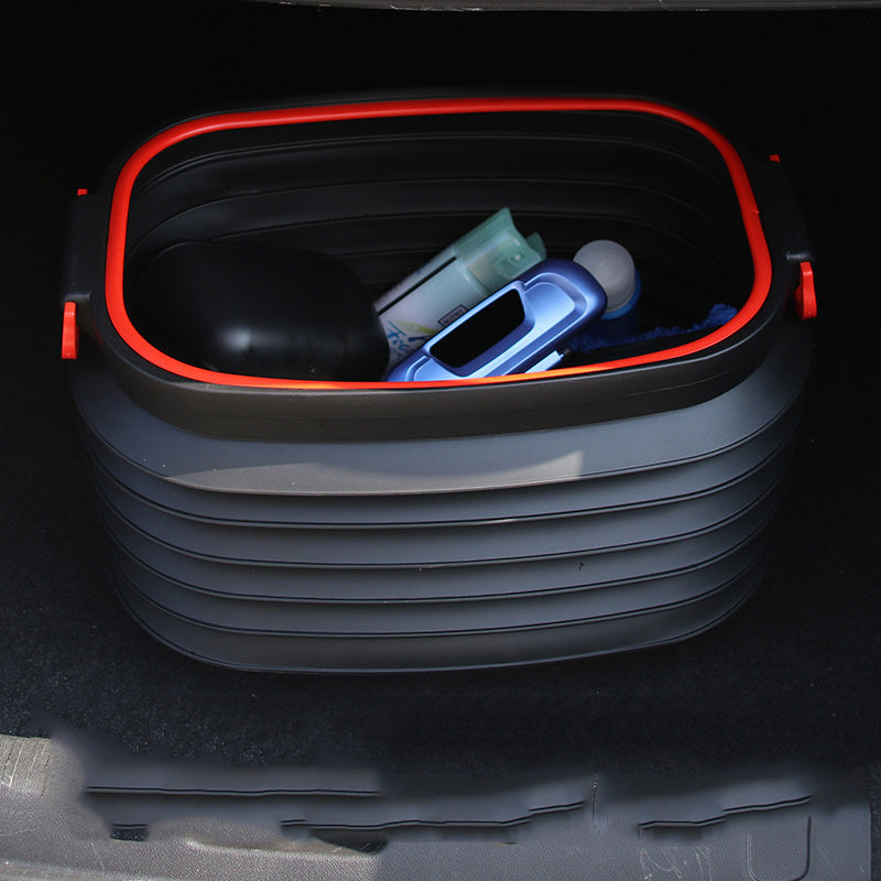 Poubelle de voiture rétractable multifonctionnelle, organisateur de poubelle, seau de stockage de pêche