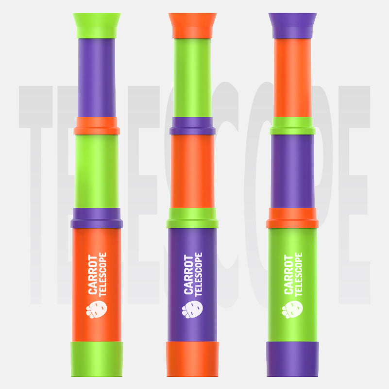 Télescope monoculaire à 3 sections, jouets à mise au point réglable