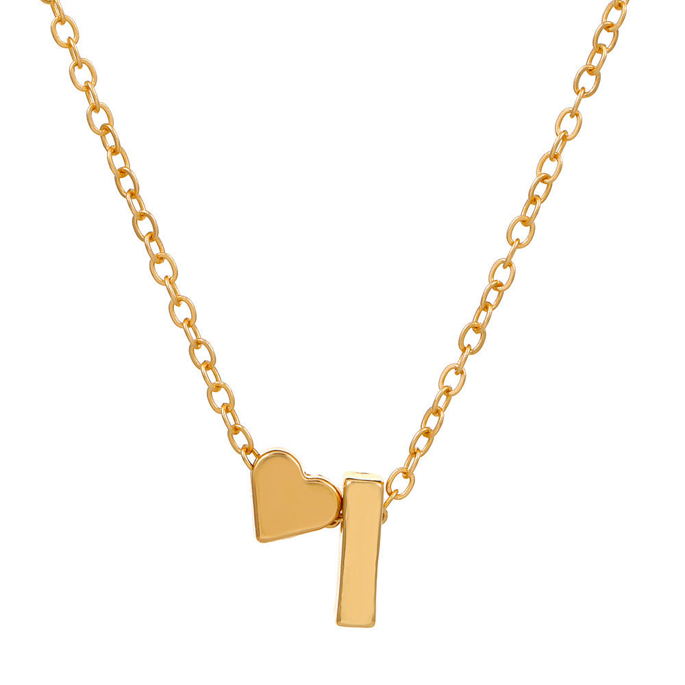 European And American Fashion Love 26 English Letter Simplicity Necklace