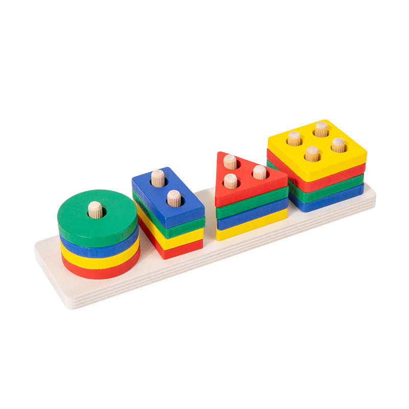 Jouets Montessori pour la petite enfance, blocs de reconnaissance des couleurs correspondant aux enfants de 1 à 3 ans