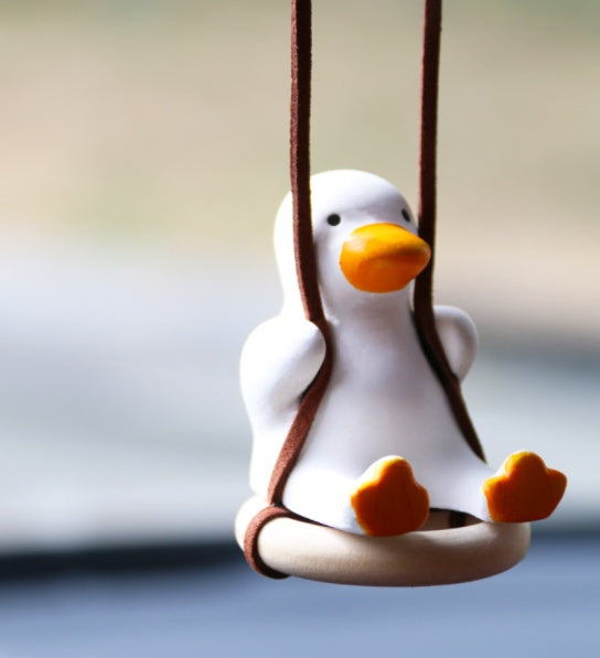 Poupée d'ornement de pendentif de canard de balançoire de voiture