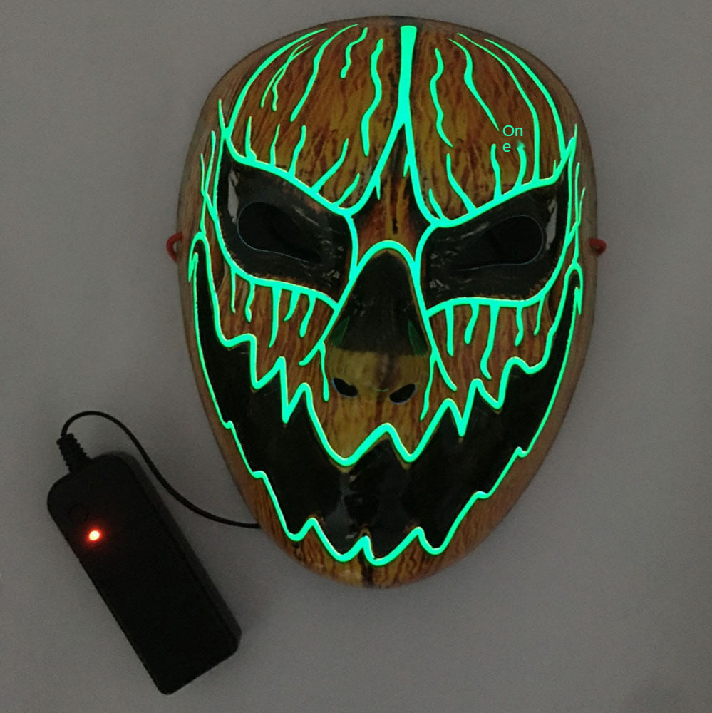 Máscara LED Luminosa Brillante Máscara de Fiesta de Halloween Máscara de Neón EL Máscara de Cosplay de Halloween