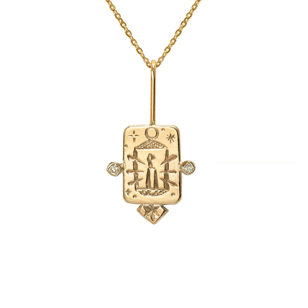 Women's Fashion Titanium Steel Inlaid Zircon Necklace