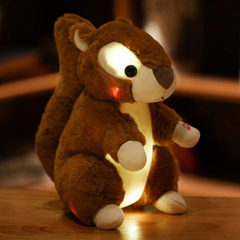 La almohada de la muñeca del oso de peluche con luz LED ilumina el juguete de peluche