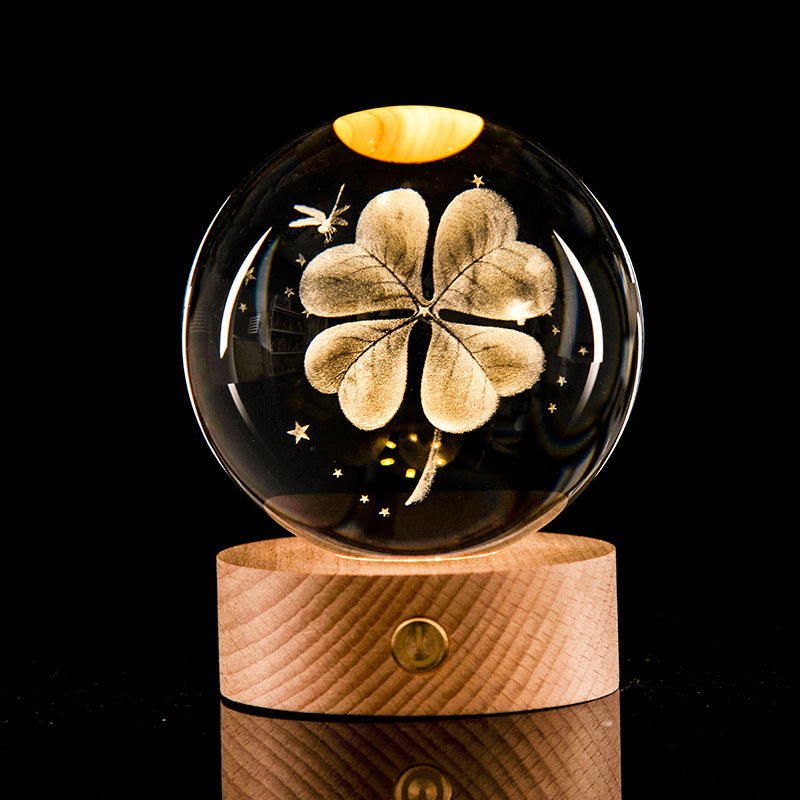 Talla interior del laser 3D de la decoración luminosa de la bola de cristal de la galaxia