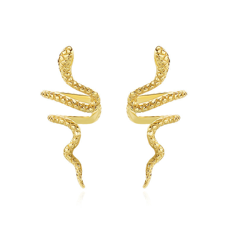 925 Sterling Silver Snake Ear Clip Niche Normcore Bag