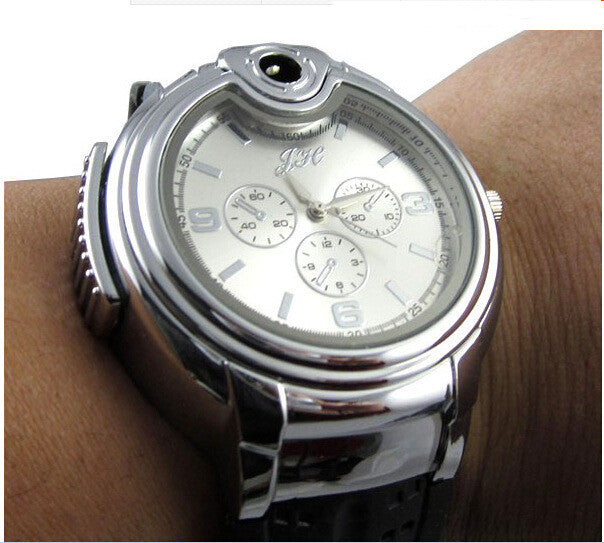 Encendedor de mano electrónico que indica fuego