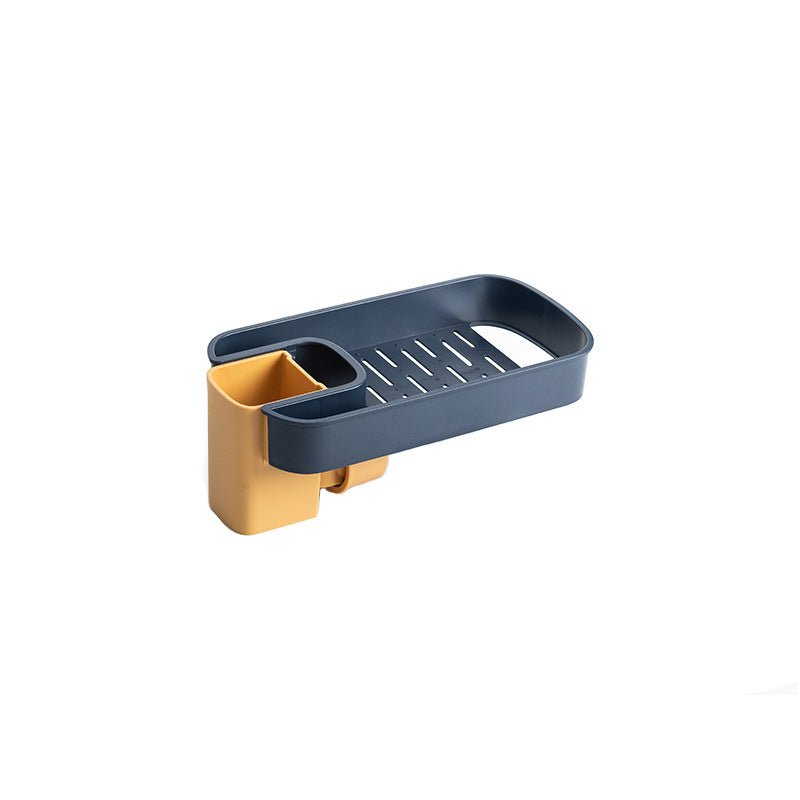 Estante para fregadero, escurridor de esponja y jabón, cesta de almacenamiento, bolsa, soporte para grifo, soporte ajustable para baño, fregadero, accesorios de cocina