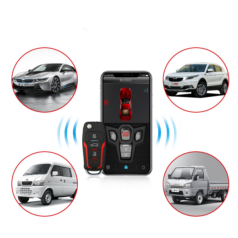 Contrôle de téléphone portable pour voiture, télécommande unidirectionnelle, un bouton pour démarrer l'alarme de voiture