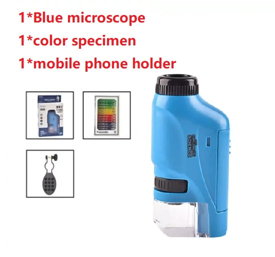 Microscopio óptico portátil de mano para niños, juguete, Mini criatura