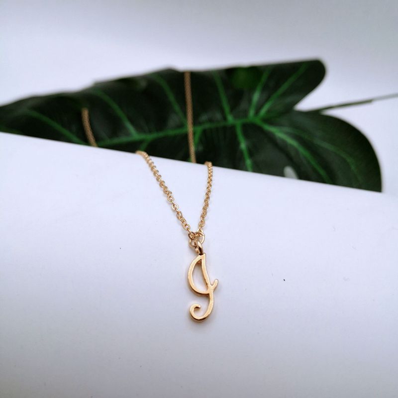 Ornament 26 Letter Necklace Simple Fashion Character Capital English Pendant Special-interest Design Clavicle Chain