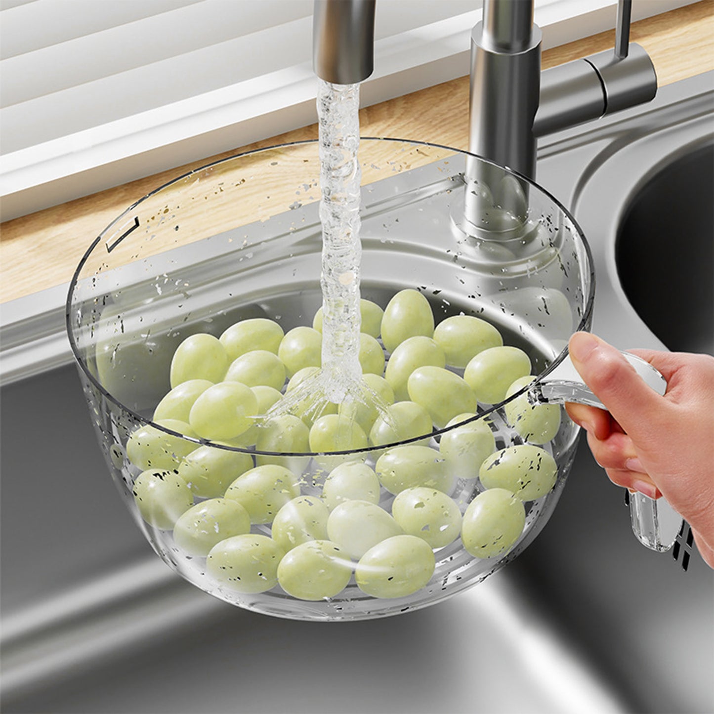 Bassin de Drainage multifonctionnel pour la cuisine domestique, panier de lavage de fruits et de riz, panier de légumes, Gadgets de cuisine multifonctions