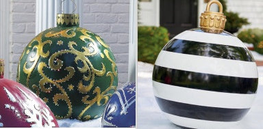 Boules de noël décorations d'arbre de noël, jouets gonflables d'ambiance extérieure pour la maison, boule cadeau de noël