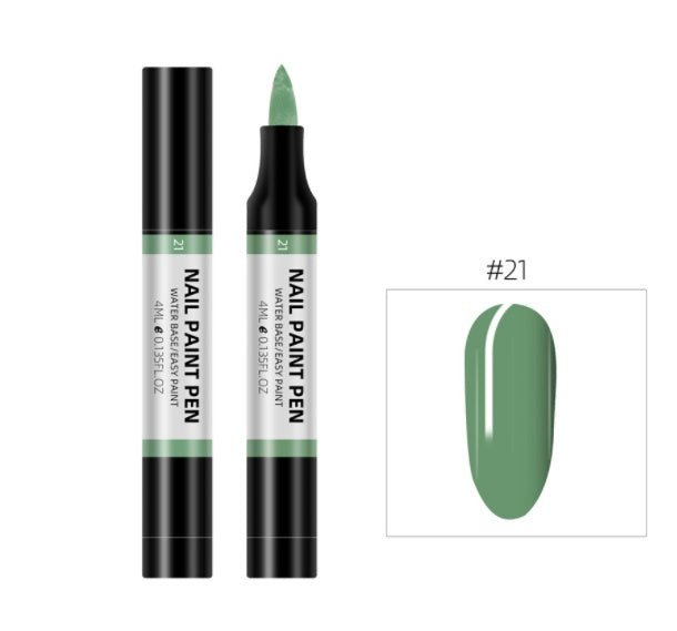 Stylo de peinture de vernis à ongles 24 couleurs, stylo de fleur de peinture 3D, stylo de fleur de dessin à base d'eau, stylo de vernis à ongles sans goût