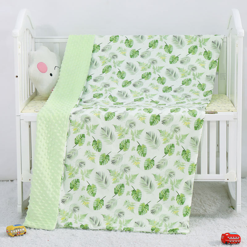 Couvertures de bébé de dessin animé pour enfants, couvertures à pois, couvertures, poussettes, couvertures