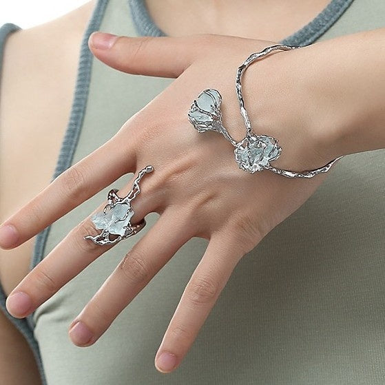 Collar Original Serie Glaciar Azul Para Mujer