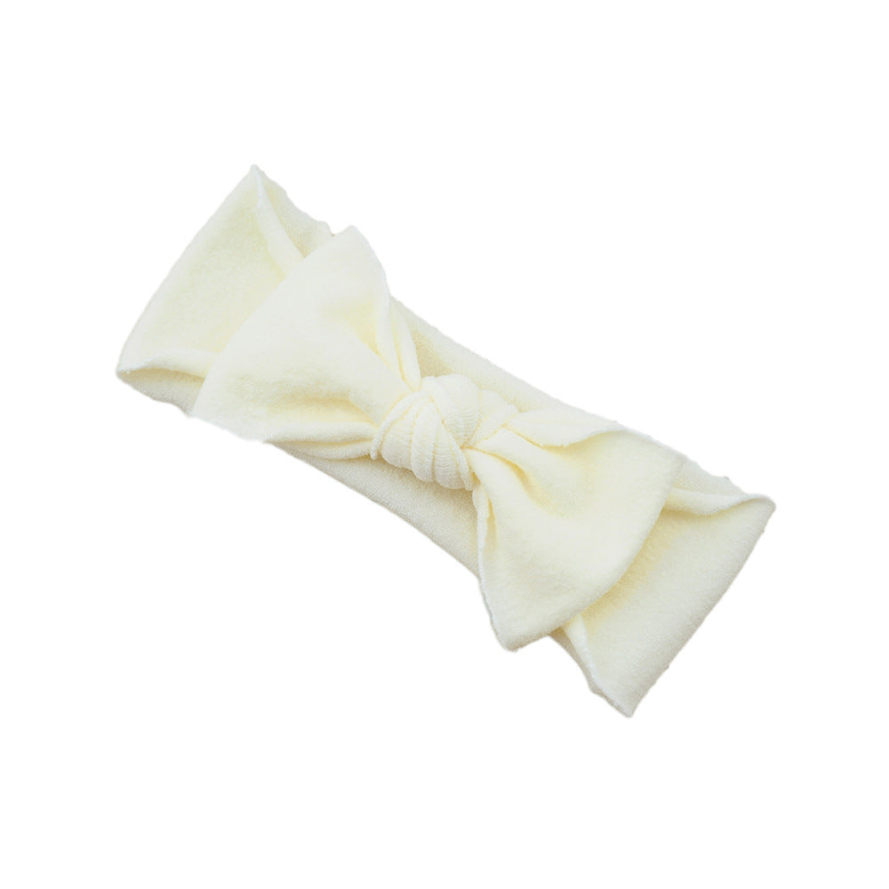 Accessoires pour cheveux de bébé, bandeau noué de couleur unie